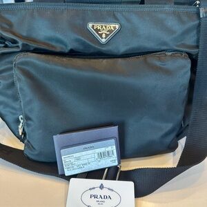 Prada Black Nylon Diaper Bag